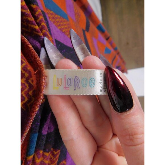 LuLaRoe Tall Curvy Leggings Multicolor Boho Witch Geometric Stretch TC - Picture 8 of 9